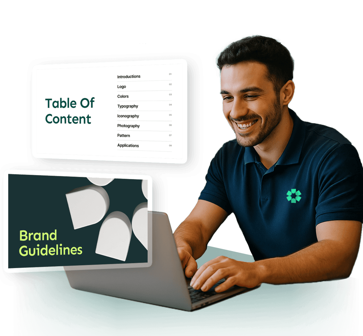 Laptop showing application interface